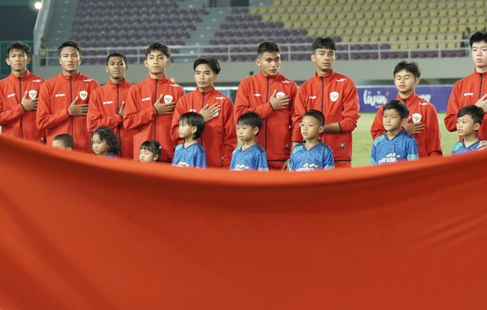 Timnas U-16 Indonesia Vs Filipina di Stadion Manahan, Solo, Senin (24/6/2024).