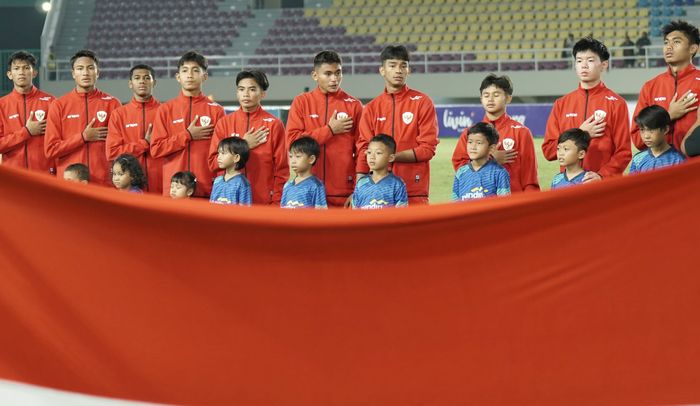 Timnas U-16 Indonesia Vs Filipina di Stadion Manahan, Solo, Senin (24/6/2024).