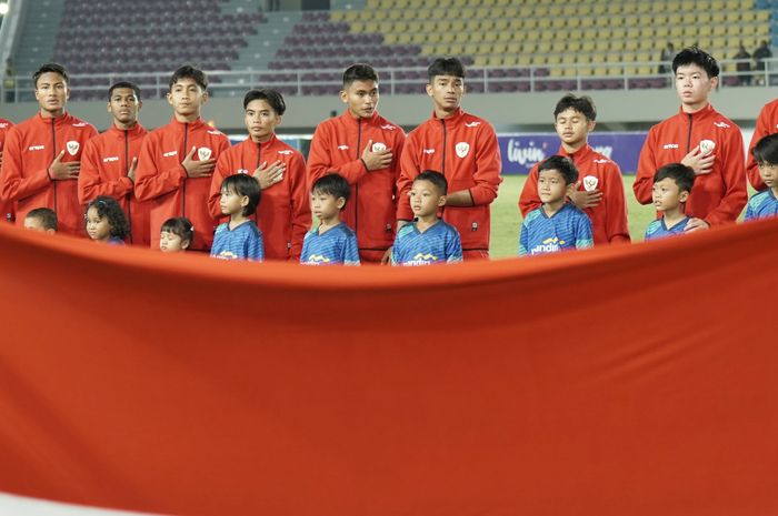 Timnas U-16 Indonesia Vs Filipina di Stadion Manahan, Solo, Senin (24/6/2024).