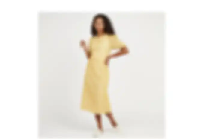 Max Fashions Schiffli detail midi a-line dress