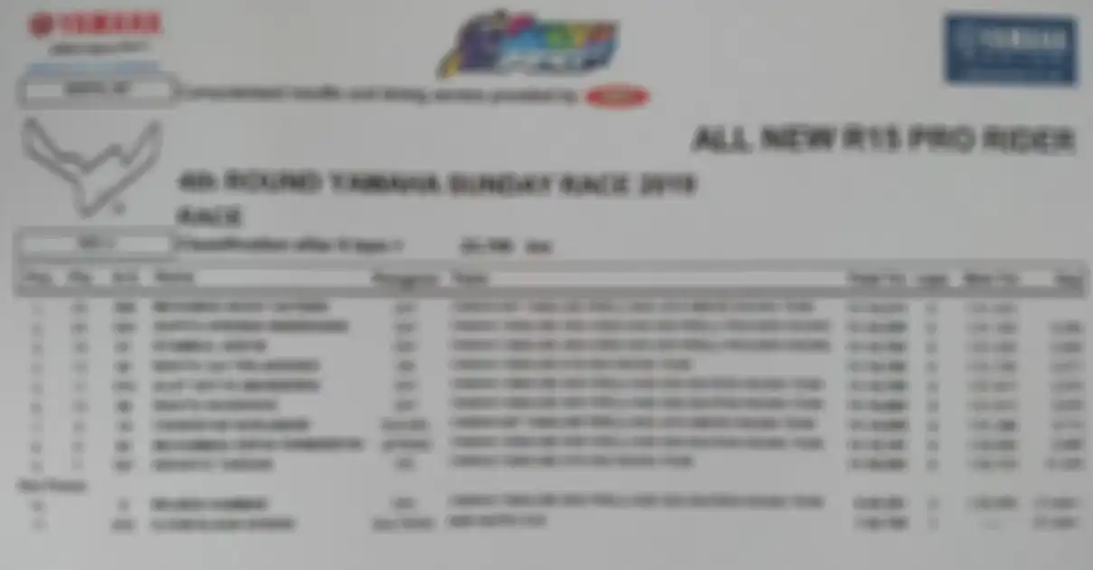Hasil lomba Yamaha Sunday Race 2019 Ronde 4 Kelas All New R15 Pro yang dimenangi pembalap bocah umur 12 tahun