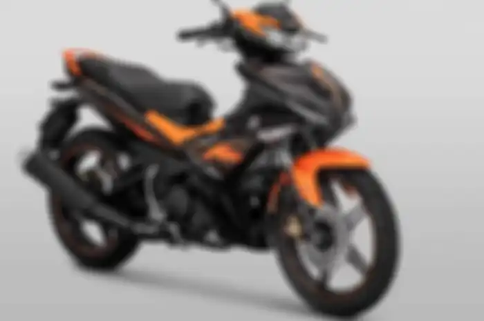 Yamaha MX King 150 dengan warna hitam-oranye di Indonesia