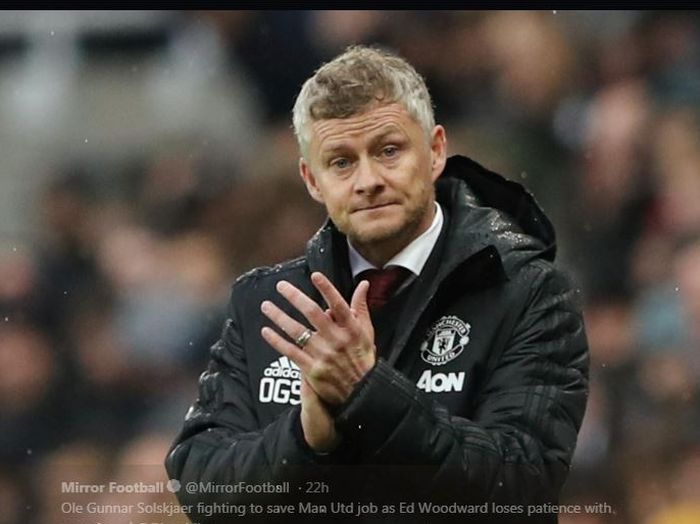 Pelatih Manchester United, Ole Gunnar Solskjaer.