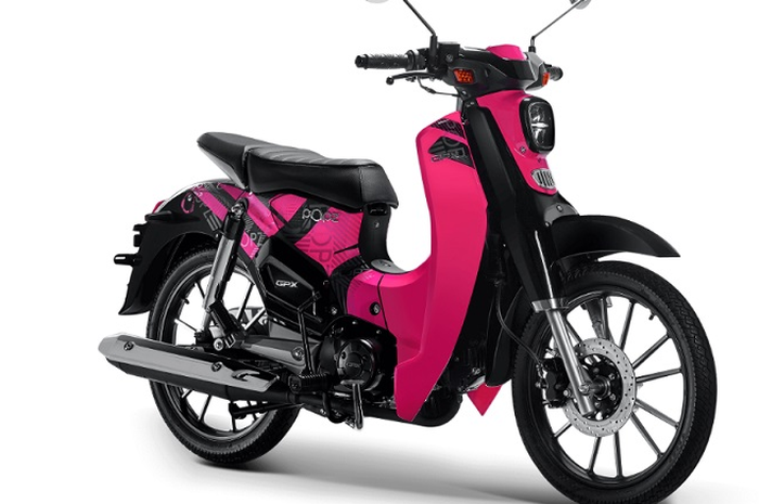 Bebek retro GPX POPz 125, yang berasal dari Thailand.