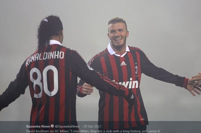 David Beckham saat berseragam AC Milan.