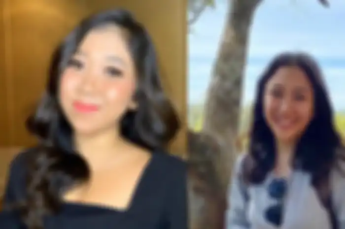 Kiky Saputri membandingkan foto dirinya dengan Sherina Munaf.