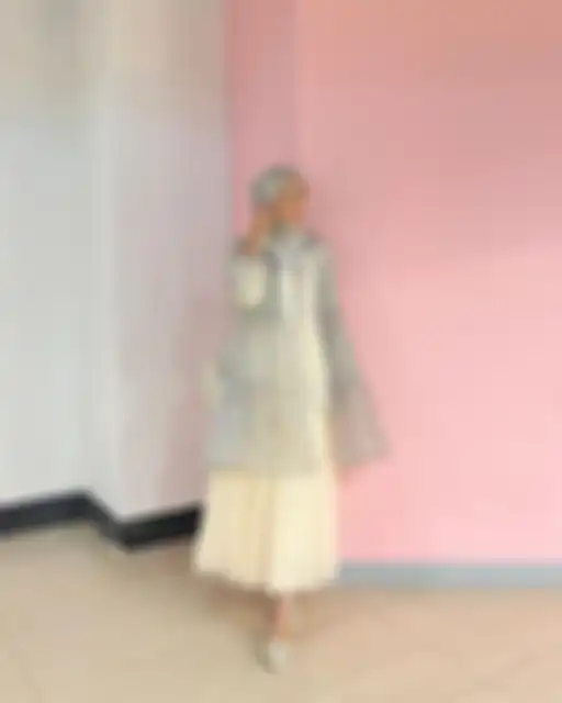 OOTD hijab pakai outer brokat buat kondangan
