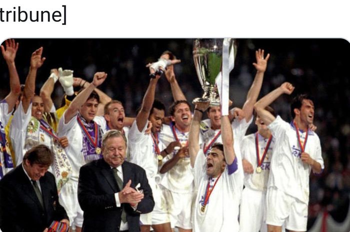 Real Madrid saat memenangkan Liga Champions 1997-1998. 