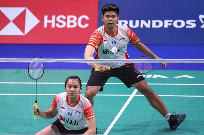 Pasangan ganda campuran Indonesia, Praveen Jordan/Melati Daeva Oktavianti, tampil pada semifinal Denmark Open 2019 di Odense Sportspark, Sabtu (19/10/2019).