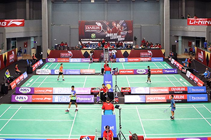 GOR Dempo, Jakabaring Sports City, Palembang, Sumatera Selatan, saat menggelar Djarum Sirnas Sumatera Selatan Open 2019.