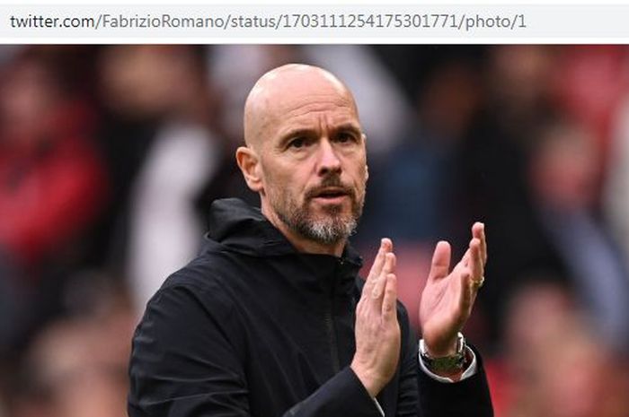 Pelatih Manchester United, Erik ten Hag.