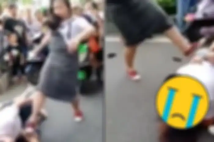 Seorang istri sah ngamuk di depan selingkuhan suaminya di tempat umum hingga terjadi ketegangan.