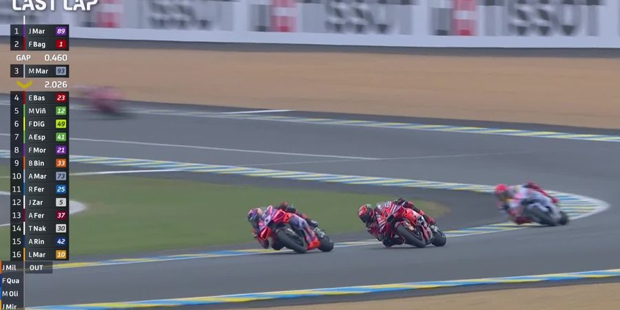 Hasil MotoGP Prancis 2024 - Francesco Bagnaia Kena Comeback 2 Kali Sekaligus, Marc Marquez Podium dari Start Ke-13