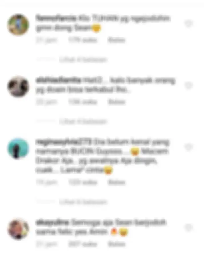 Kumpulan komentar netizen yang gencar jodohkan Nicholas Sean dengan Felicia Tissue.