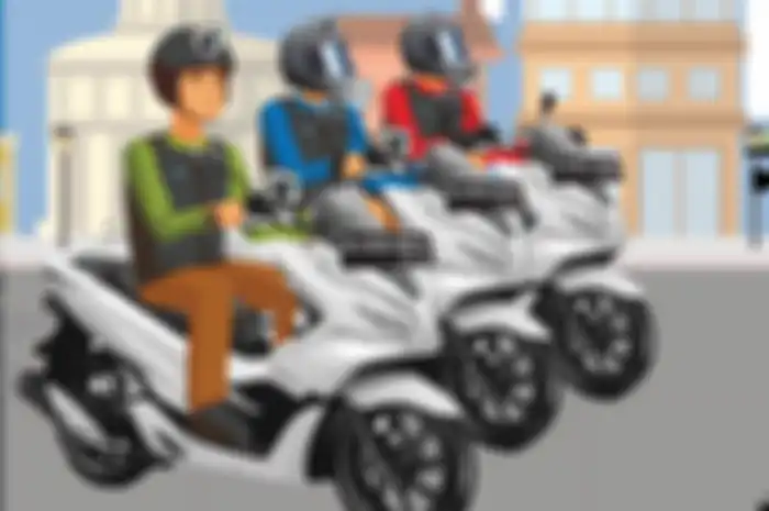 Ilustrasi pelat nomor yang diduga palsu dipakai Honda PCX 160 yang diposting bareng influencer