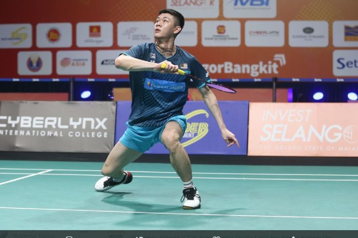 Tunggal putra Malaysia, Lee Zii Jia pada pertandingan Kejuaraan Beregu Asia 2022. 