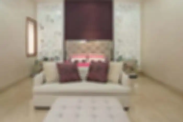 Interior kamar yang memadukan arsitektur art deco dan interior klasik modern.