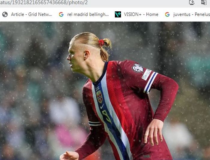 Erling Haaland mencetak gol tunggal Timnas Norwegia dalam kemenangan 1-0 atas Timnas Estonia, Selasa (10/6/2025) dini hari WIB.