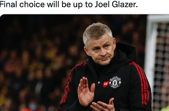 Pelatih Manchester United, Ole Gunnar Solskjaer.