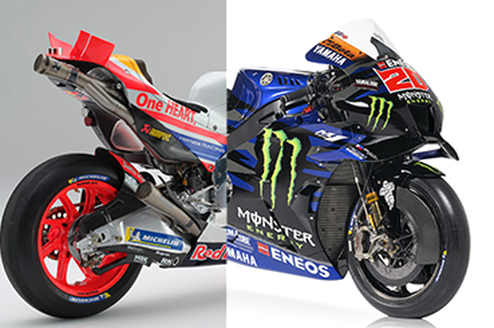 Motor MotoGP 2023 tak hanya ECU dan ban seragam, Honda RC213V pilih knalpot Akrapovic yang banyak pakai dan Brembo serta Ohlins rem dan suspensi mayoritas pakai seperti Yamaha YZR-M1
