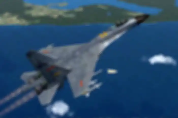 Ilustrasi pesawat tempur Flanker J-11B China