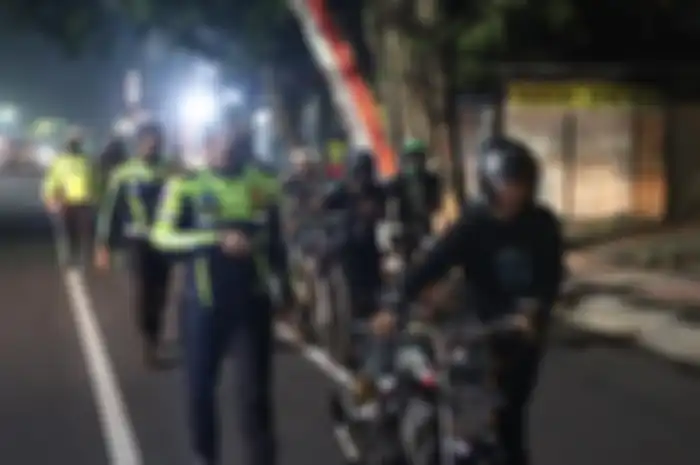 Antisipasi Balap Liar, Polisi Menciduk Belasan Motor di Kota Blitar