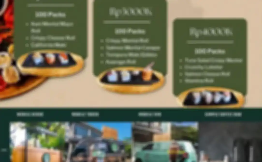 Daftar harga atau pricelist menu katering Sushi Tei (atas) dan Starbucks (bawah). 