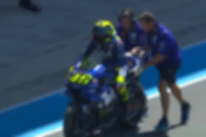 Motor Valentino Rossi tak bisa hidup setelah crash