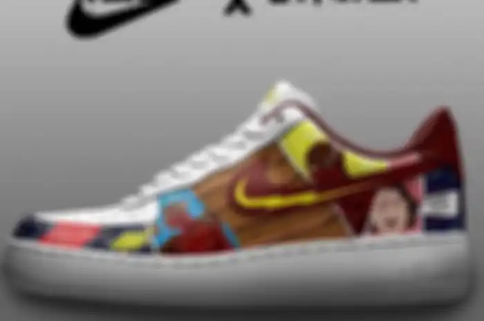Ilustrasi desain sneaker Nike x Gundala