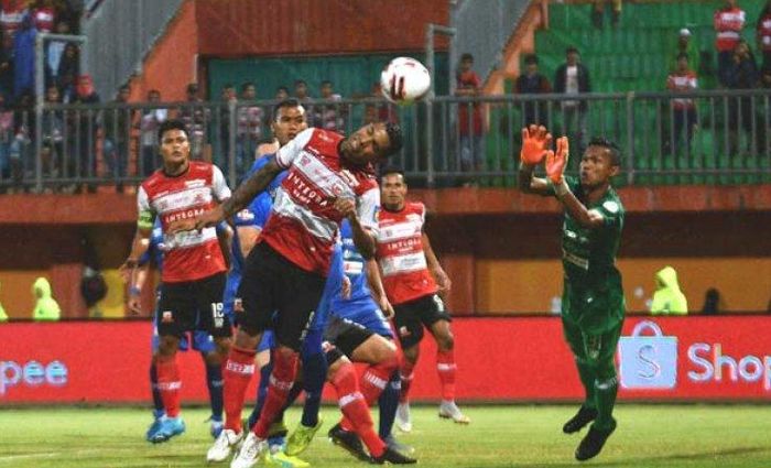 Suasana laga antara Madura United kontra Persiraja Banda Aceh di pekan kedua Shopee Liga 1 2020.