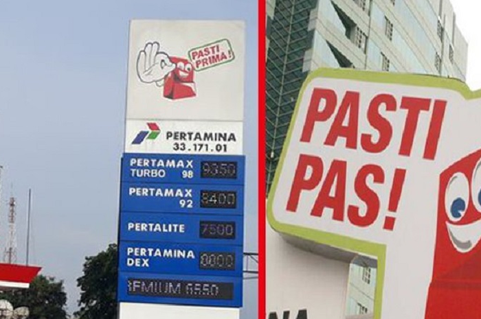 Ilustrasi pom bensin Pertamina Pasti Prima dengan Pasti Pas