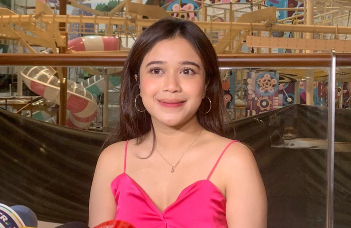 Brisia Jodie dalam konferensi pers yang digelar di kawasan Senayan, Jakarta Pusat, Kamis (12/10/2023).