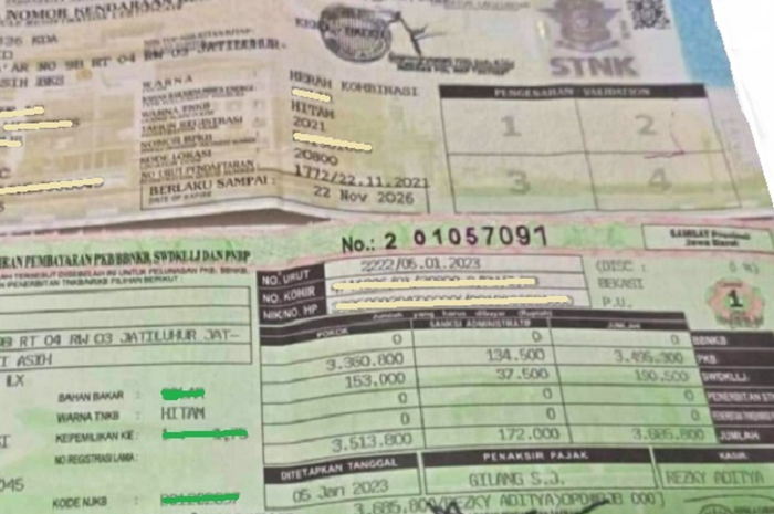 Ilustrasi STNK. Modal Rp 10.000 beli benda penting ini, dibutuhkan saat perpanjang STNK yang diwakilkan orang lain.
