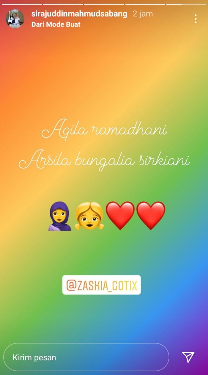 Sirajuddin Mahmud ungkap nama anaknya bersama Zaskia Gotik yang baru lahir.