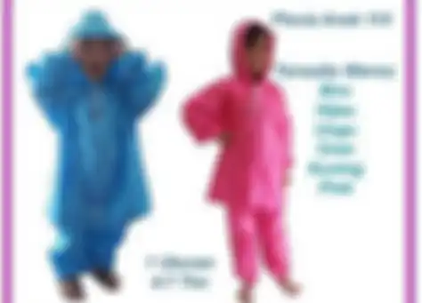 Jas hujan anak model polkadot, harga terjangkau dan bisa ditemukan di toko online