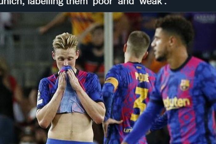 Ekspresi gelandang Barcelona, Frenkie de Jong