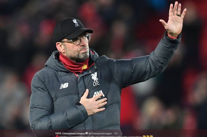 Reaksi pelatih Liverpool, Juergen Klopp.