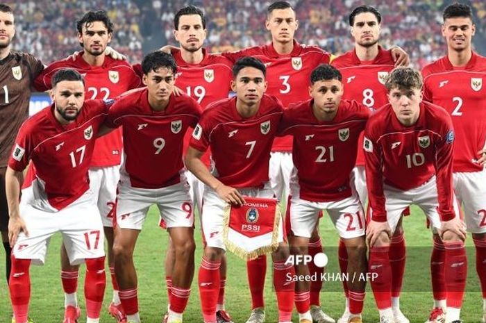Skuad Timnas Indonesia saat menghadapi tuan rumah Australia, Kamis (20/3/2025).