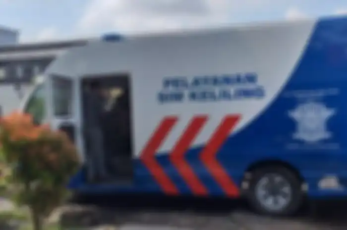 Ilustrasi mobil layanan SIM Keliling Kota Solo.