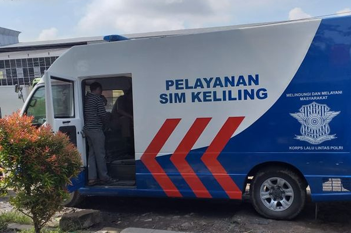Ilustrasi mobil layanan SIM Keliling Kota Solo.