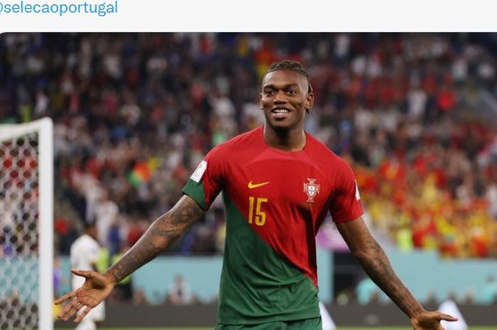 Pemain timnas Portugal, Rafael Leao.