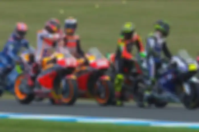 Marc Marquez tunjuk-tunjuk Jorge Lorenzo setelah insiden senggolan di FP2 MotoGP Australia 2019, (25/10/2019)