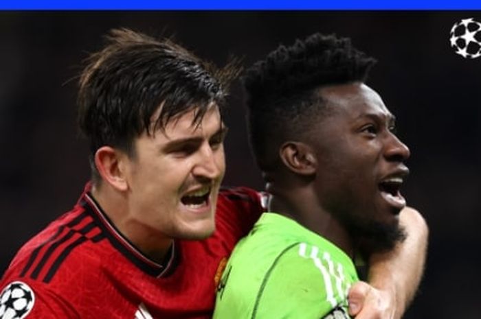 Dua pemain Manchester United, Harry Maguire dan Andre Onana tampil sebagai pahlawan saat berhadapan dengan Copenhagen di Old Trafford pada Selasa (24/10/2023).