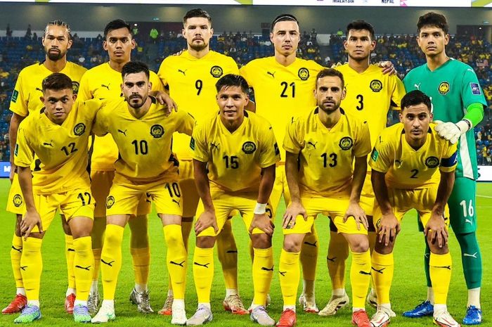 Skuad Timnas Malaysia saat menghadapi Nepal dalam ajang Kualifikasi Piala Asia 2027.