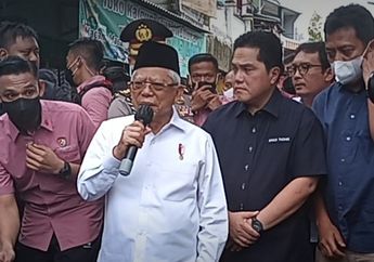 Bersama Erick Thohir, Ma'Ruf Amin Datangi Lokasi Kebakaran Depo Pertamina di Plumpang