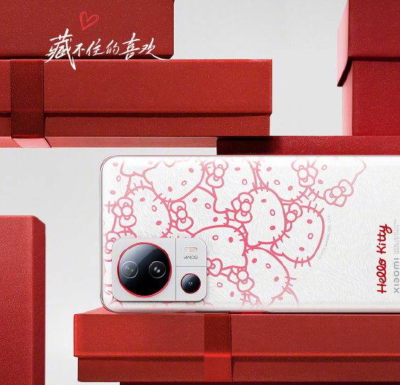 Desain panel belakang Xiaomi CIVI 2 Hello Kitty edisi terbatas yang dilucurkan Xiaomi. 