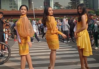 Lenggak-lenggok di Zebra Cross, Dua Model Beauty Pageant Mendadak Jatuh Saat Catwalk di Citayam Fashion Week