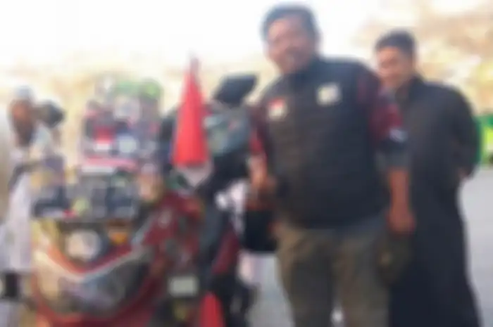 Lilik Gunawan, biker asal Jambi ini telah menuntaskan misinya turing ke Mekkah.