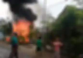 Mencekam, Video Pertamini Terbakar Hebat di Bojonegoro, Langsung Meledak Warga Histeris
