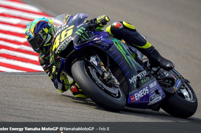 Pembalap Monster Energy Yamaha, Valentino Rossi. 